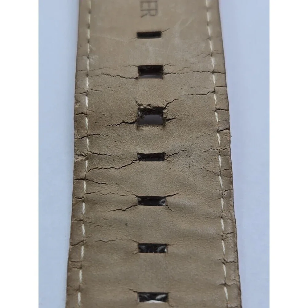 MVMT Classic Watch Gray Dial Tan Leather Date Quartz New Battery 45mm Mens